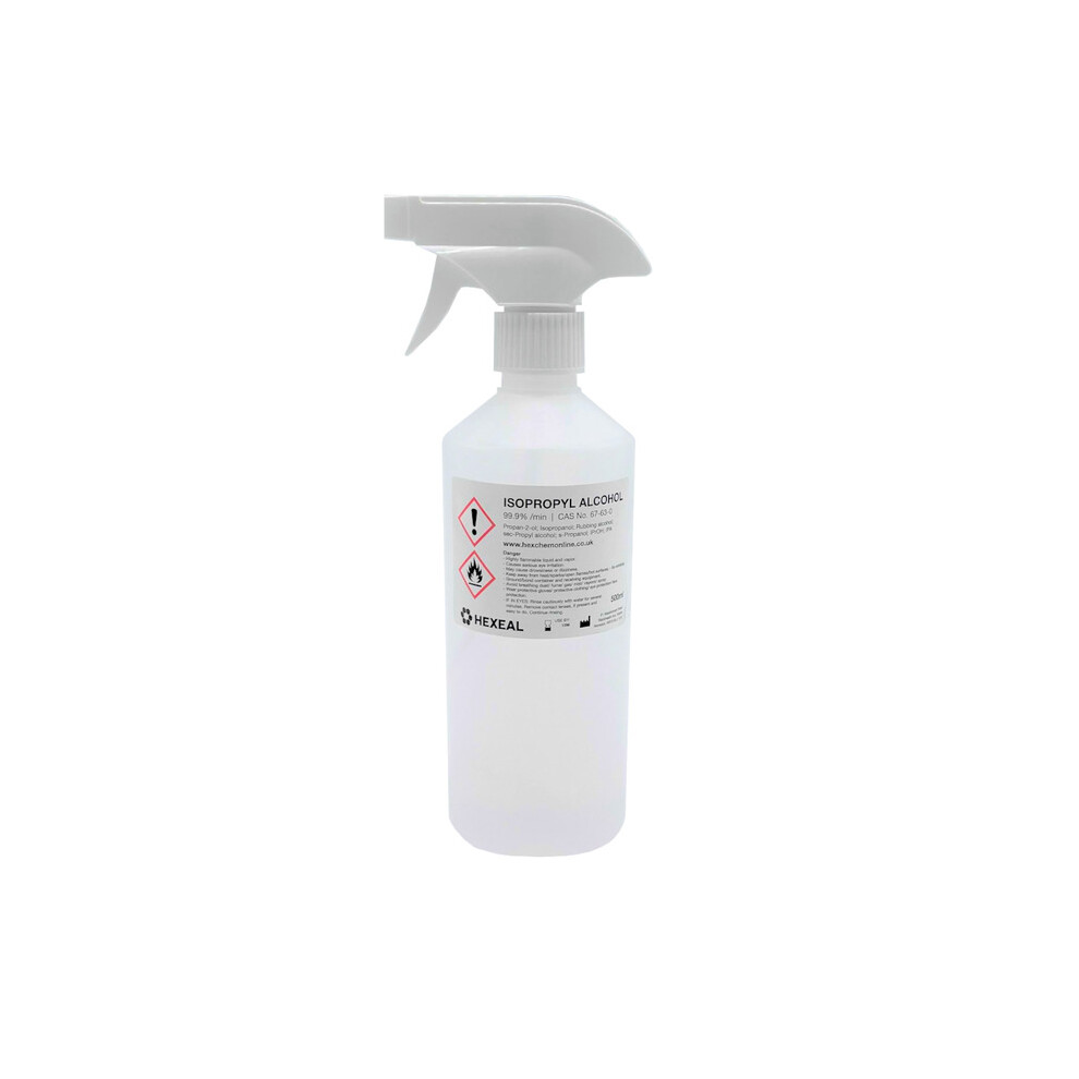 Hexeal IPA 99.9% | 500ml Spray | Lab Grade | Isopropyl Alcohol/Isopropanol 99.9%