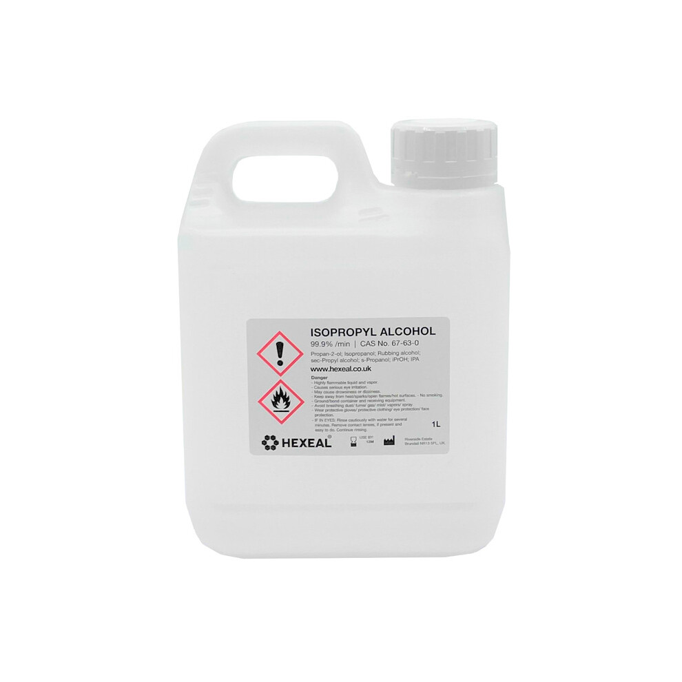 Hexeal IPA 99.9% | 1L Jerry| Lab Grade | Isopropyl Alcohol/Isopropanol 99.9%