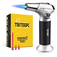 TBTeek Blow Torch, Fit All Tanks Kitchen Blow Torch with Safety Lock & Adjustable Flame for Cooking, BBQ, Baking, Brulee, Creme, DIY Soldering(Bu