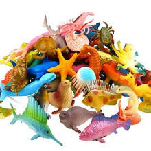 Funcorn Spielzeug Ozean Meerestier, 52er Set Mini Vinyl Plastikspielzeug
