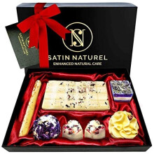 ORGANIC Bath Bombs Set 7 Pieces"Oasis of Senses" Hand-Made Gifts for Women Elegant Present for Her with Essential Oils - Vegan Bubble Bath Gi