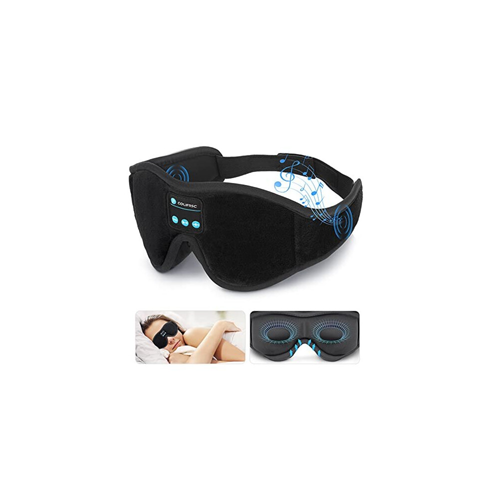 Bluetooth Sleep Eye Mask for Men Women Music Weighted Eye Sleep Headphones Mask for Blackout Sleeping Blindfold Wireless Eye Covers Comfort