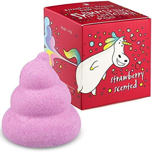 Unicorn Poo Kids Bath Bombs Pink Shimmer Bath Bomb, Fun Gifts for Girls
