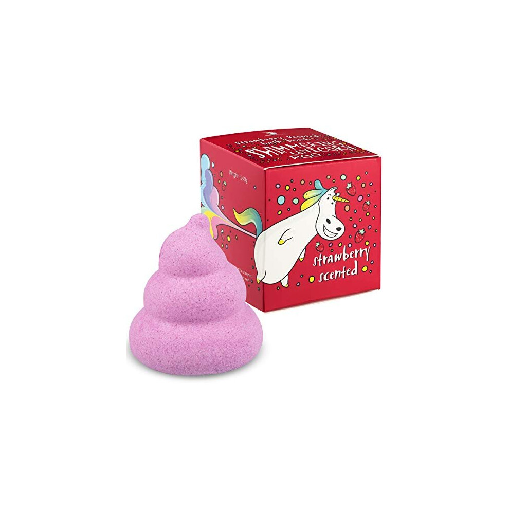 Unicorn Poo Kids Bath Bombs Pink Shimmer Bath Bomb, Fun Gifts for Girls, Women, Boys, Handmade Natural Fizzy Bath Bombs for Children and Adults