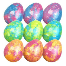 9 x Large Egg Bath Bombs from Zimpli Kids, Stocking Filler Gifts for Girls & Boys, Bath Fizzers for Children, Certified Biodegradable & Vega