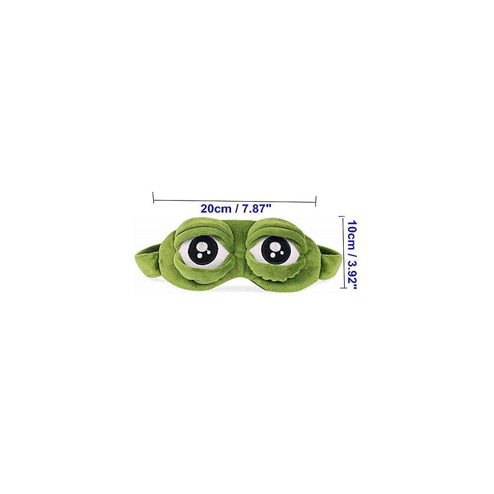 Cute Green Frog 3D Eye mask Cover Sleep Rest Anime Funny Gift Cute Cartoon  Design Sleeping Eye Blinder Travel Office Snap Soft Plush Eye Mas on OnBuy