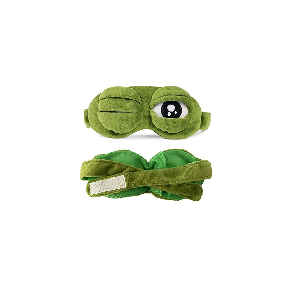 Cute Green Frog 3D Eye mask Cover Sleep Rest Anime Funny Gift Cute Cartoon  Design Sleeping Eye Blinder Travel Office Snap Soft Plush Eye Mas on OnBuy