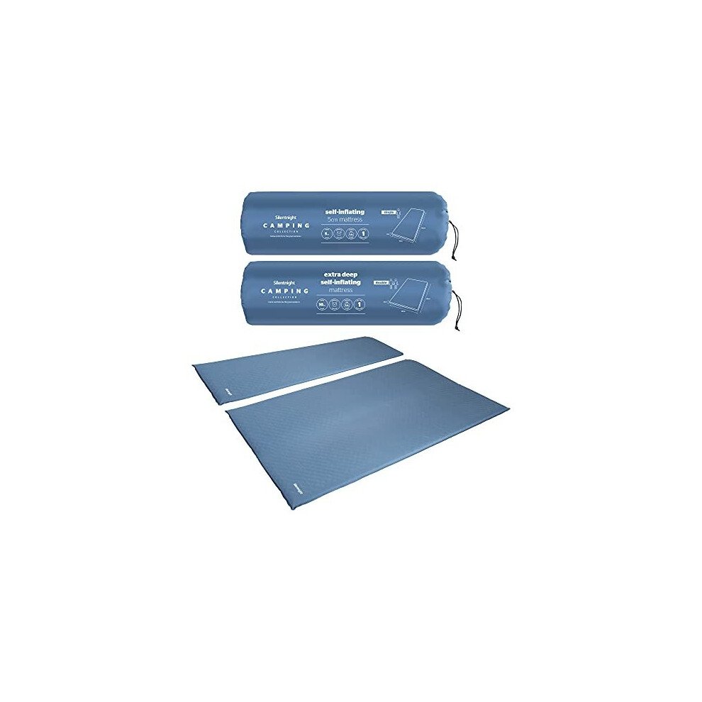 Silentnight Camping Collection Self Inflating Mattress - Inflatable Compact Sleeping Air Bed Base Mattress Pad Mat For Camping Hiking Holiday Tra