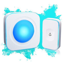 Wireless Doorbell 1000 Feet Plug in Waterproof Door Bell with 36 Melodies 4 Volume Levels Flash LED Light for Home Office (1 Receiver&1 Touc