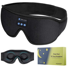 Sleep Headphones Bluetooth Eye Mask, 3D Sleep Mask Bluetooth 5.0 Sleeping Headphones with Timer, Wireless Music Play Sleep Headphones with B