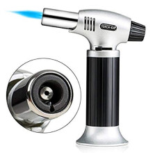 Raxter Culinary Kitchen Blow Torches, BBQ Lighter with Adjustable Flame and Safety Lock, Refillable Butane Torch for Cooking, Baking, Brulee, Cre
