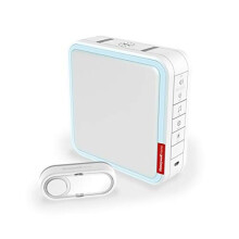 Honeywell DC917S Wireless Doorbell Kit with light halo/customisable chimes 200 m