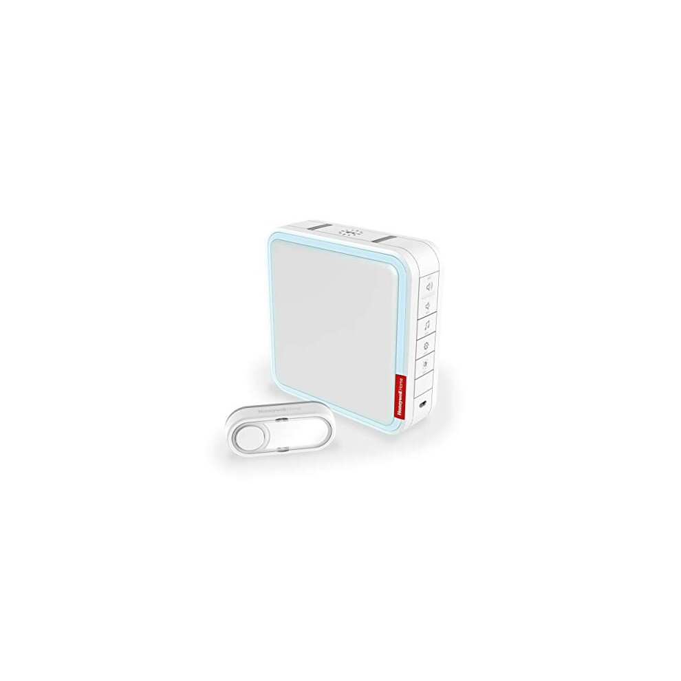 Honeywell DC917S Wireless Doorbell Kit with light halo/customisable chimes 200 m