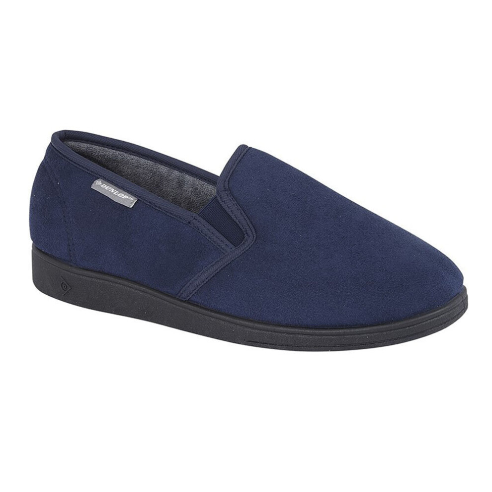 (11 UK, Navy) Dunlop Mens Jethro Twin Gusset Slip-On Slippers