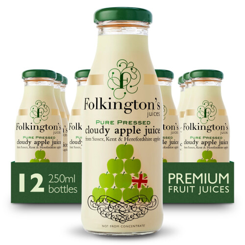 Folkingtons Cloudy Apple Juice - 12x250ml