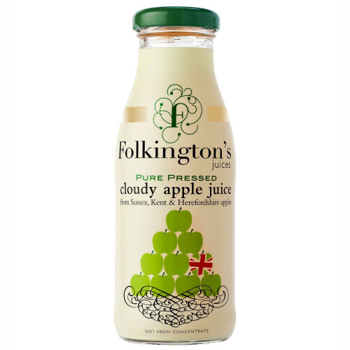 Folkingtons Cloudy Apple Juice - 12x250ml 1