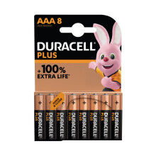 Duracell Batterien Pack mit 8 alkalischen AAA Duracell Plus, 1,5V LR03