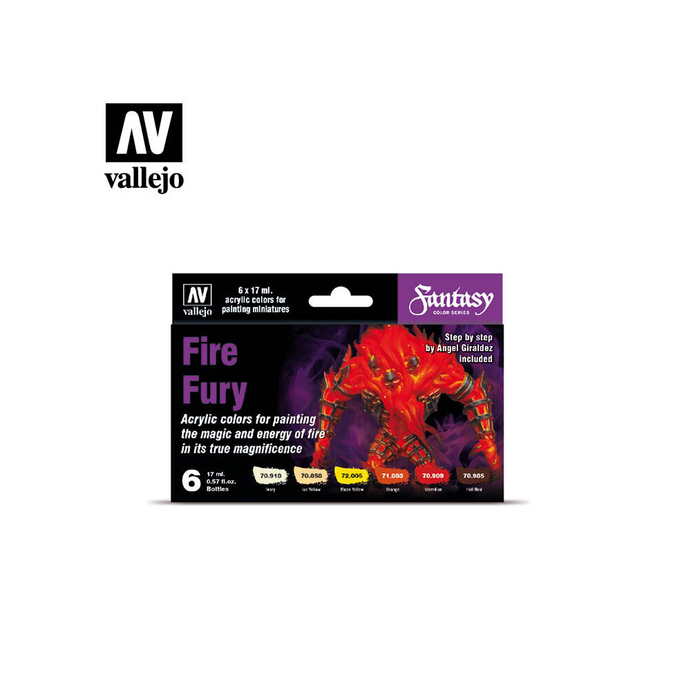 VAL70243 - AV Vallejo Model Color Set - Fire Fury (6)