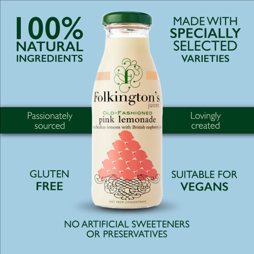 Folkingtons Pink Lemonade - 12x250ml 2