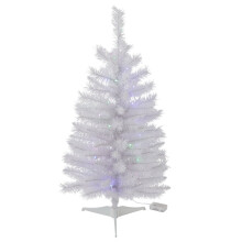 Home 3ft Pre-Lit Iridescent Christmas Tree - White