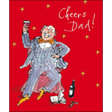 Cheers Dad Quentin Blake Christmas Greeting Card Popular Xmas Cards