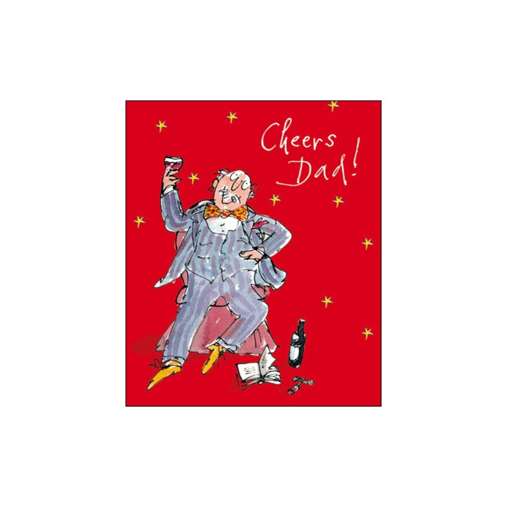 Cheers Dad Quentin Blake Christmas Greeting Card Popular Xmas Cards