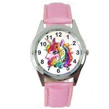 TAPORT Unicorn Pink Leather Band Quartz Watch E1