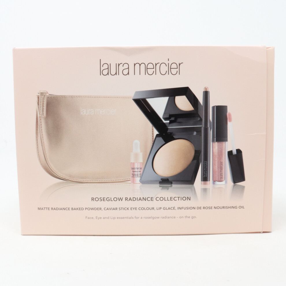 Laura Mercier Rose Glow Radiance 6-Pcs Makeup Set  / New With Box