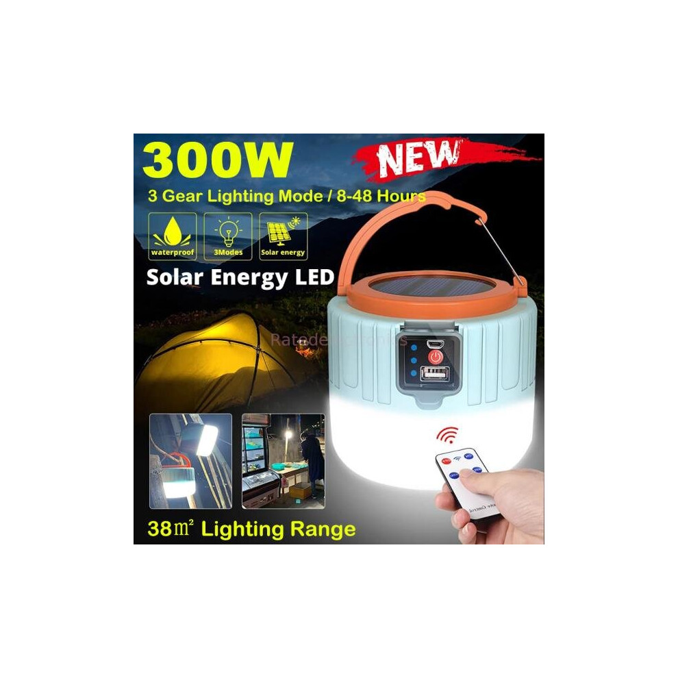 Brand: Ranpoo 300W Usb Rechargeable Remote Control Lantern Solar Led Bulb Camping Tent S Light