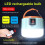 300W USB Rechargeable Remote Control Lantern Solar LED Bulb Camping Light Tent Lights 6