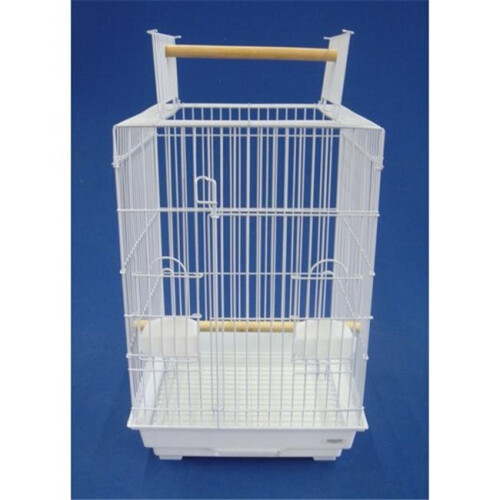 YML 5984WHT Open Top Small Parrot Cage in White