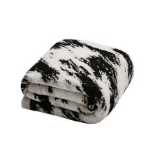 Ancoree Marble Throw Blanket, Knitted Blankets, Soft and Breathable, Decorative Travel Blanket for Sofa Bed Chair, Machine Washable