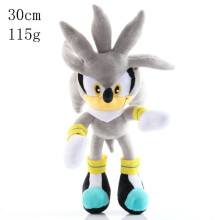 (Silva, 30cm/11.8inch) 28cm Sonic The Hedgehog Shadow Amy Rose Knuckle Tail Plush Toy Soft Stuffed Doll