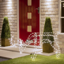 The Christmas Workshop Light-Up Grazing Outdoor Reindeer Decoration