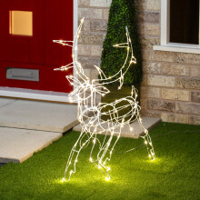 The Christmas Workshop Light-Up Prancing Outdoor Reindeer Decoration