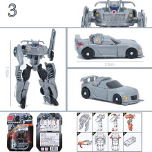 (Gray) Transformers Toys Cars 7pcs/lot Kids Classic Robot Set For Children Action Toys