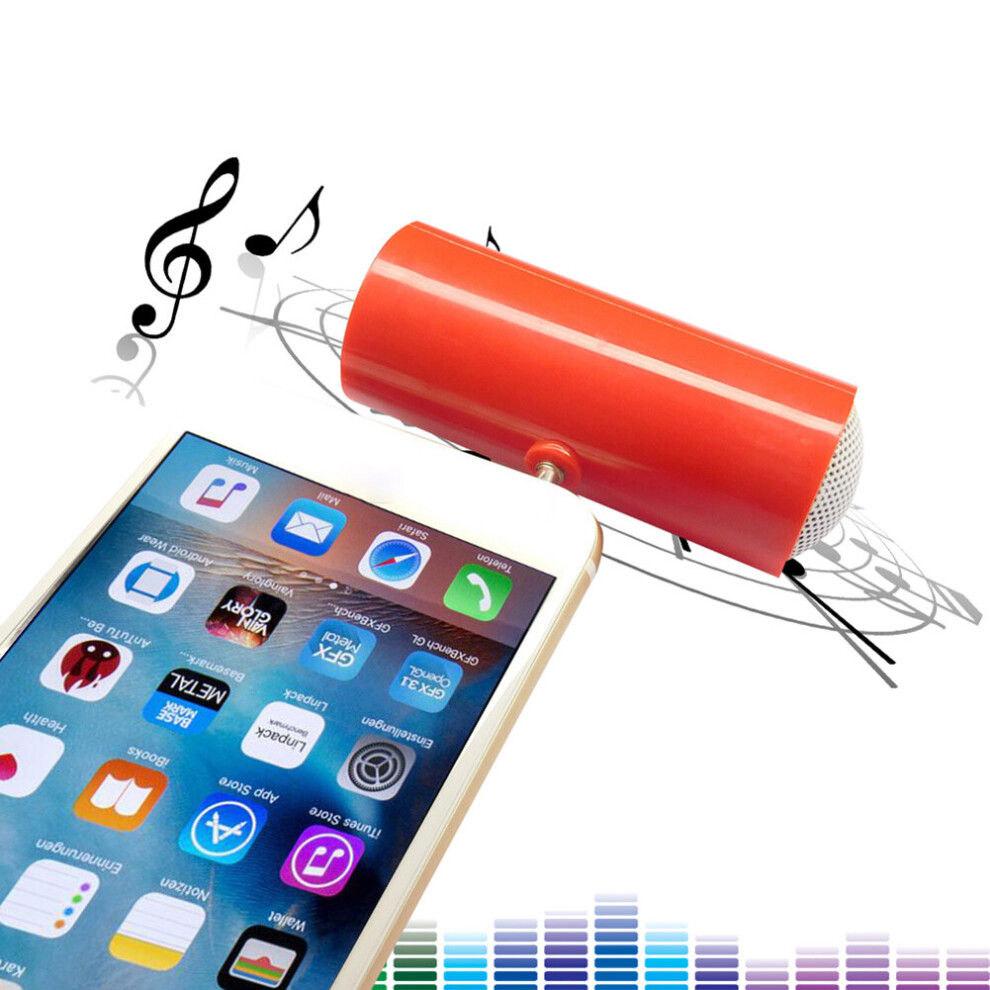 (Yellow) Mini Portable 3.5Mm Stereo Speaker Music Sound Amplifier For Mobile Phone Tablet Yellow 9424349209404