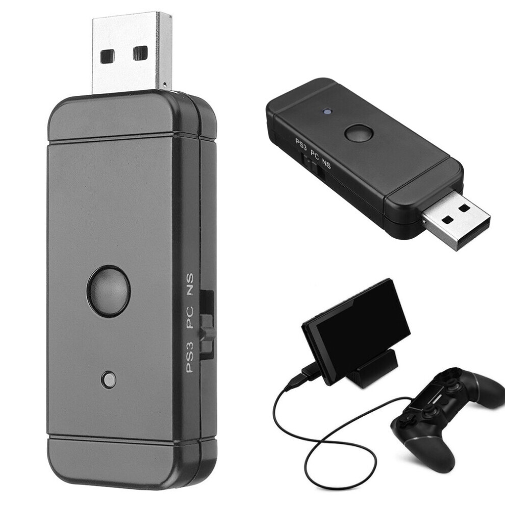 Usb Wireless/Wired Controller Adapter For Nintendo Switch/Ps3/Ps4/Xbox 360/Pc Light 9424349212756