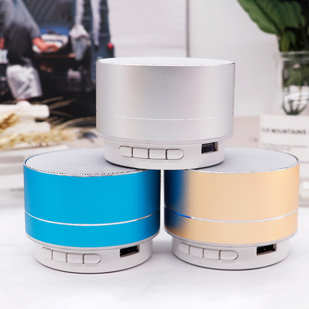 (Golden) A10 Mini Portable Wireless Bluetooth-Compatible Speaker Stereo Music Player Loudspeaker Golden 9424349206847