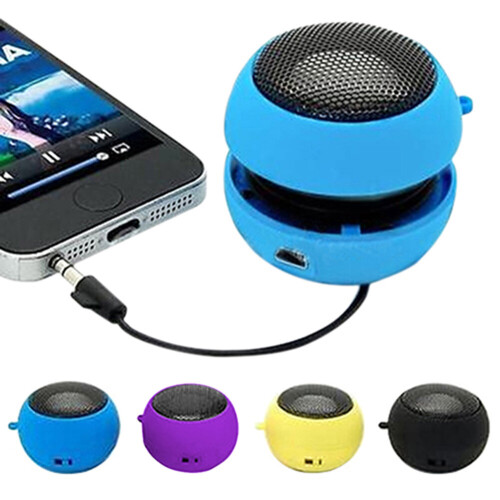 (Blue) Mini Portable Hamburger Speaker Amplifier for iPod iPad Laptop iPhone Tablet PC