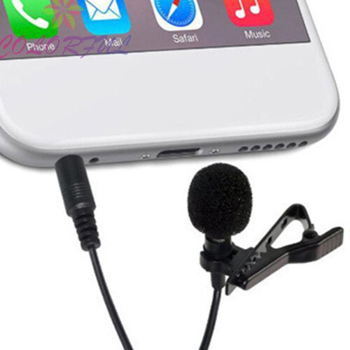 Portable External 3.5mm Hands-Free Wired Lapel Clip Microphone for Loudspeaker 1