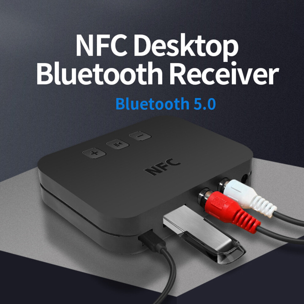 3.5Mm Jack Rca Stereo Nfc Bluetooth-Compatible Transmitter Receiver Car Speaker Adapter 9424349211391
