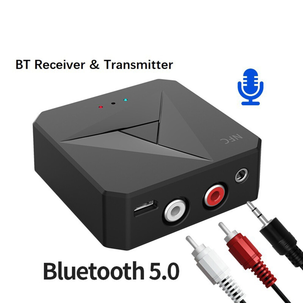 2 In 1 Nfc Bluetooth-Compatible Receiver Transmitter With 3.5Mm Jack Rca Port Car Adapter 9424349211407
