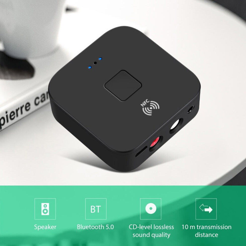 3.5Mm Aux Rca Jack Hifi Wireless Adapter Nfc Bluetooth-Compatible 5.0 Audio Music Receiver 9424349212299