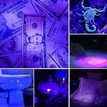 UV Flashlight Black Light Flashlight Ultraviolet LED Pet Urine Stains Detector