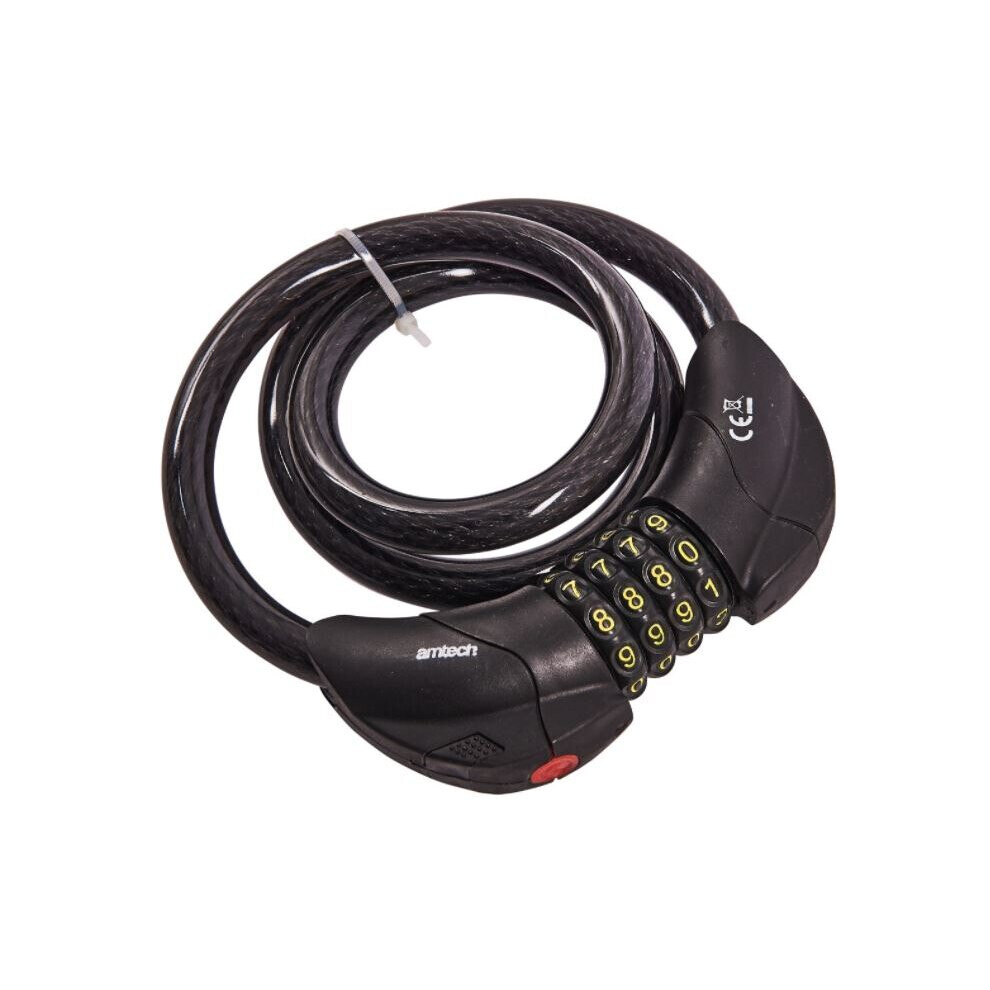 Amtech Dark Led Combination Cable Lock Size 4