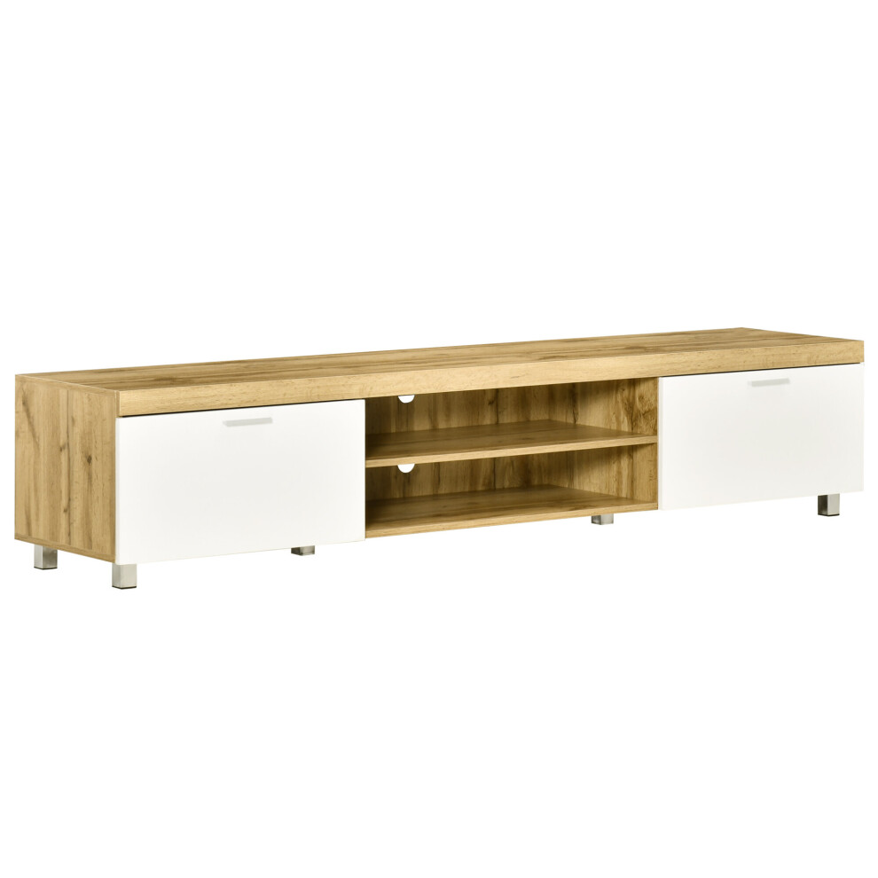 HOMCOM Modern Unit for TV w/ Cabinet Shelf for Living Room