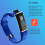 (Blue) Aquarius Color Screen Multi-Functional HR Tracker 6