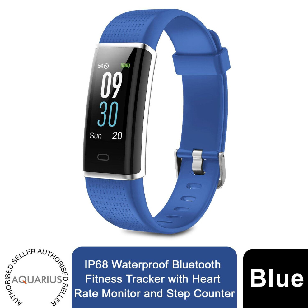 (Blue) Aquarius Color Screen Multi-Functional HR Tracker