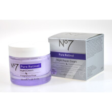 Night Repair Cream No7 Pure Retinol 50ml Moisturiser Smoother Skin Hydration
